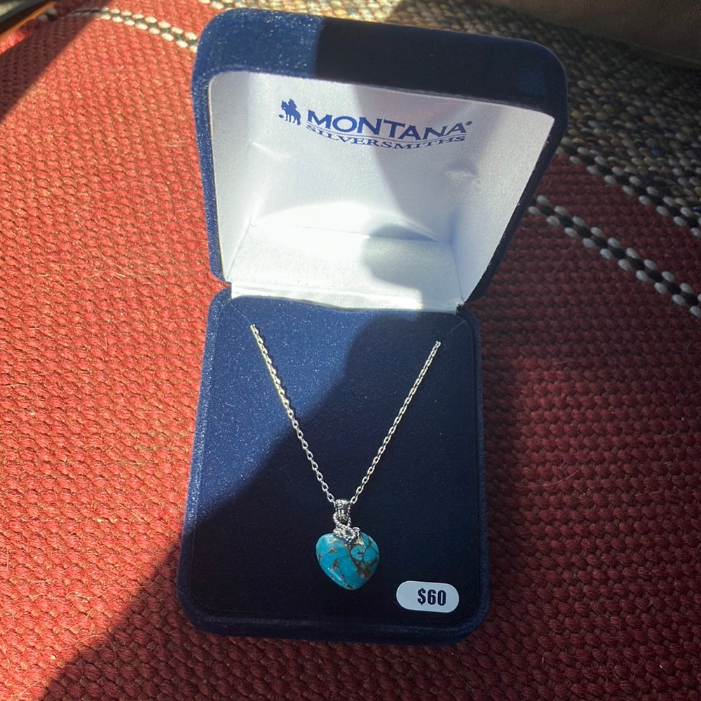Montana silversmiths turquoise heart necklace